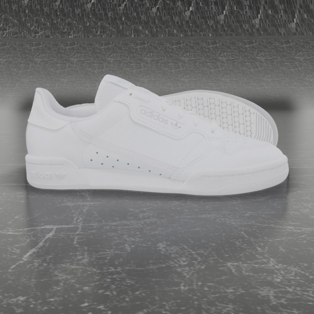 Adidas 3D Shoes - White - Ortholite Series Low-poly 3D model_6