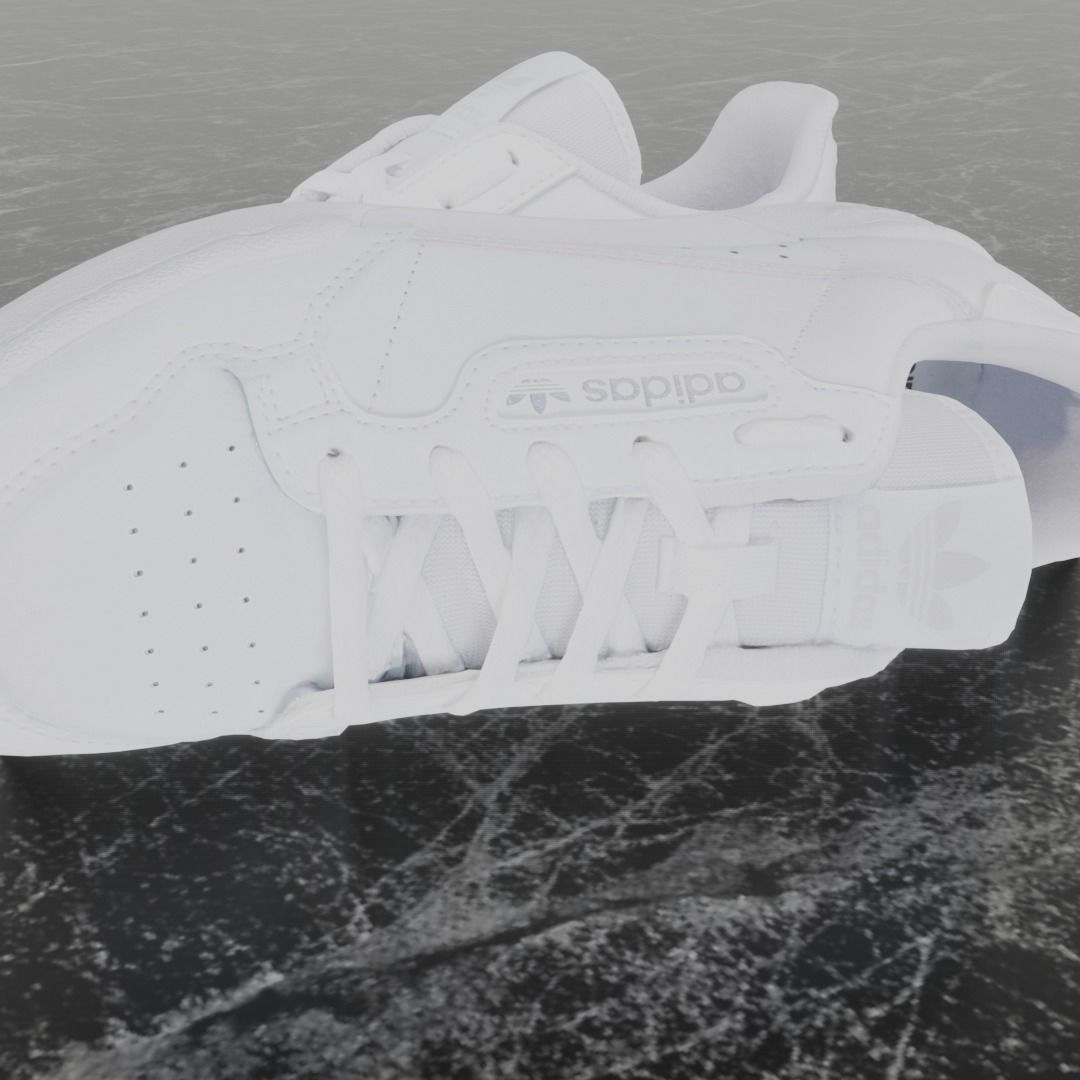 Adidas 3D Shoes - White - Ortholite Series Low-poly 3D model_9