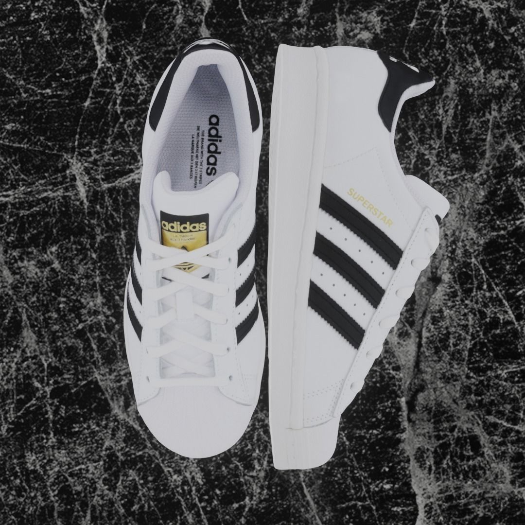 Adidas 3D Shoes - White - Black - SuperStar Series Low-poly 3D model_2