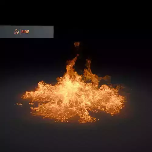 Big 3D Ground Fire Animation 3D model