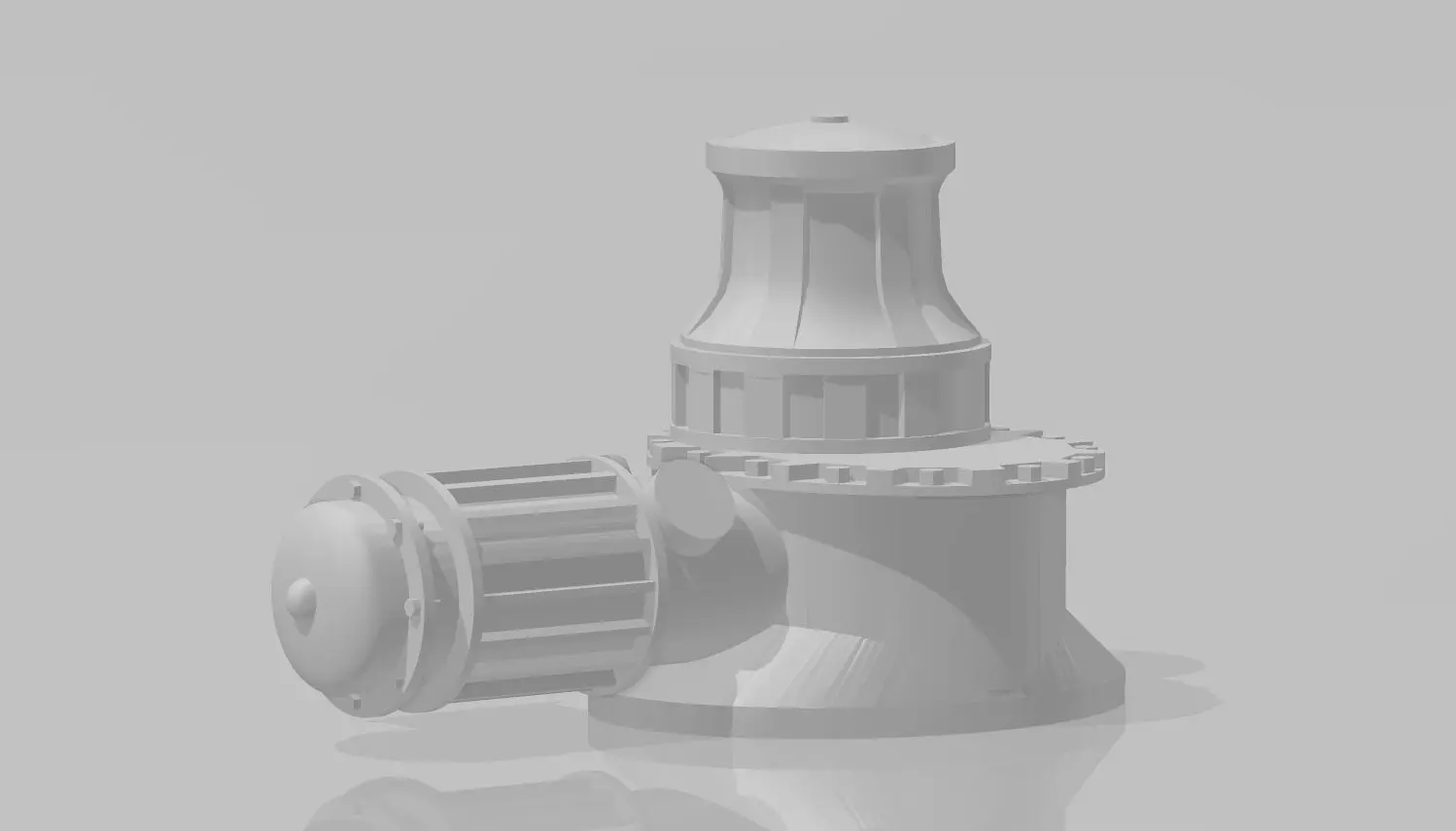 Towing winch for tugboat  3D print model_0