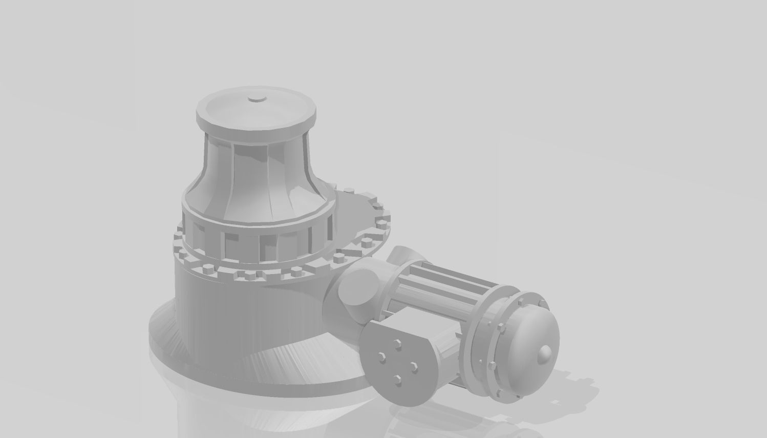 Towing winch for tugboat  3D print model_3