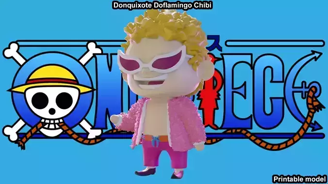 Donquixote Doflamingo Chibi - One Piece 3D print model