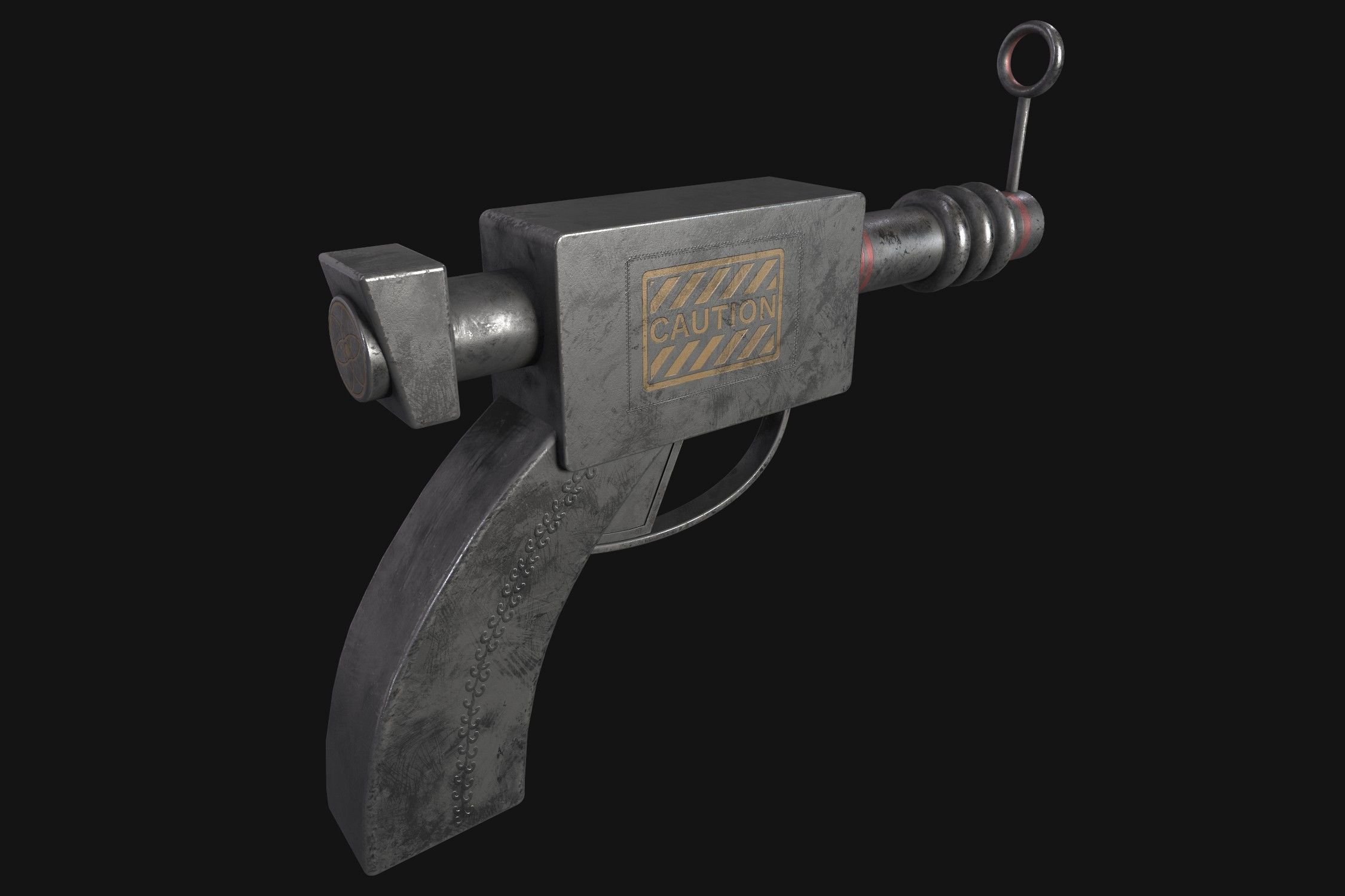sci fi ray gun Free low-poly 3D model_14