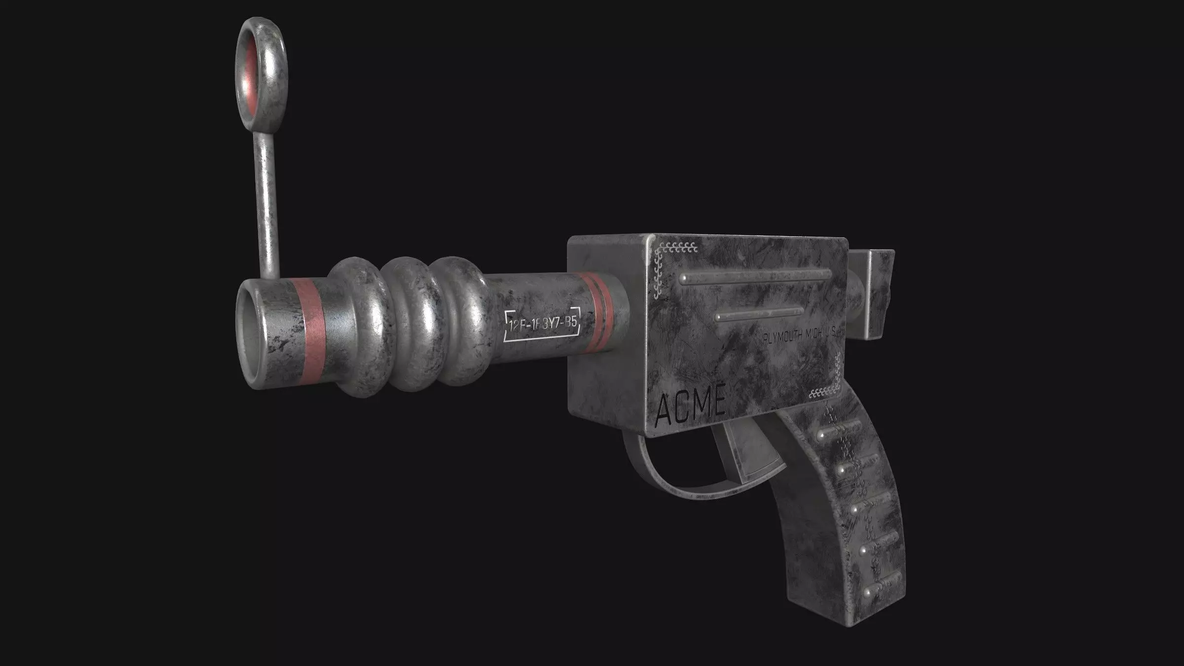 sci fi ray gun Free low-poly 3D model_0