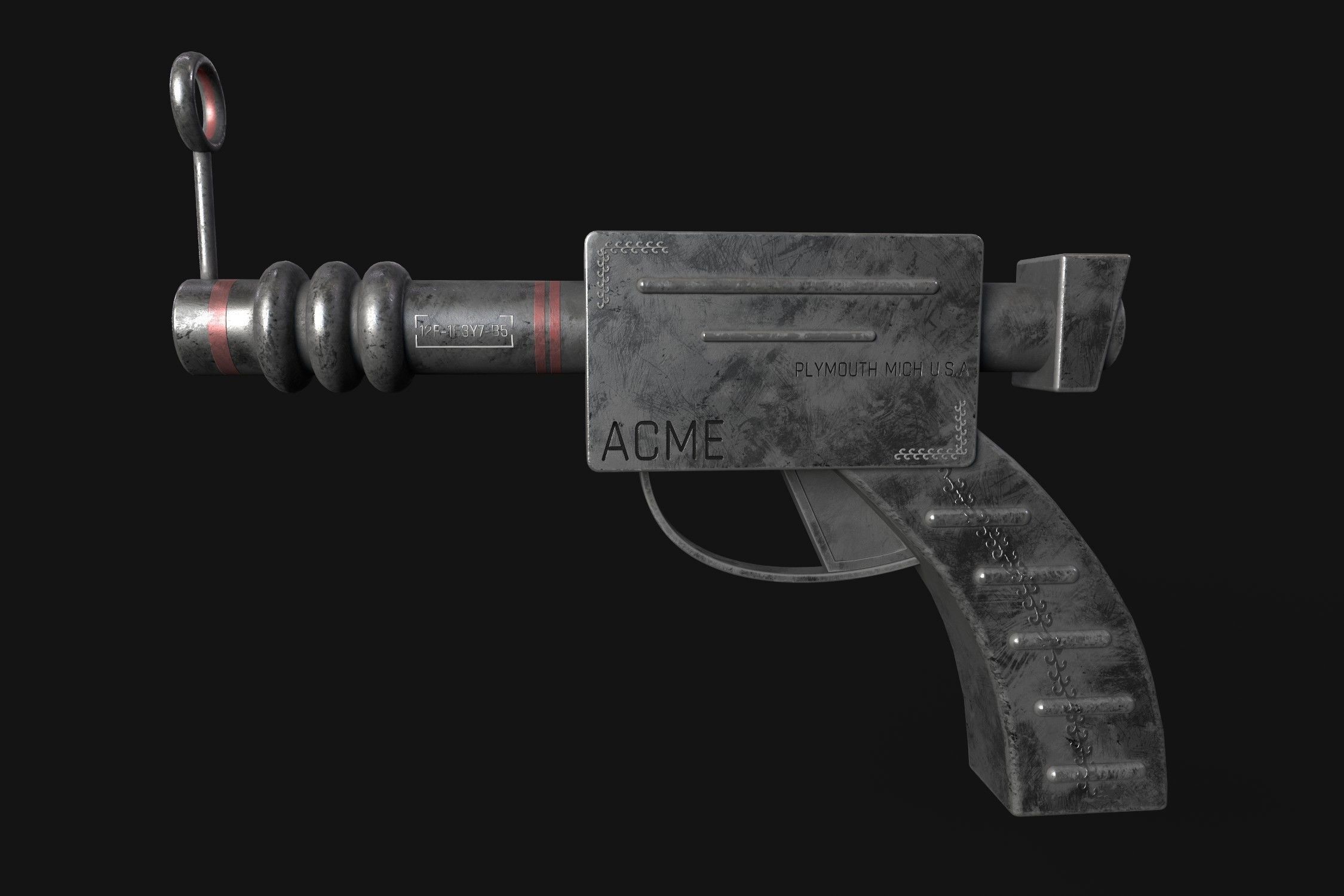 sci fi ray gun Free low-poly 3D model_1