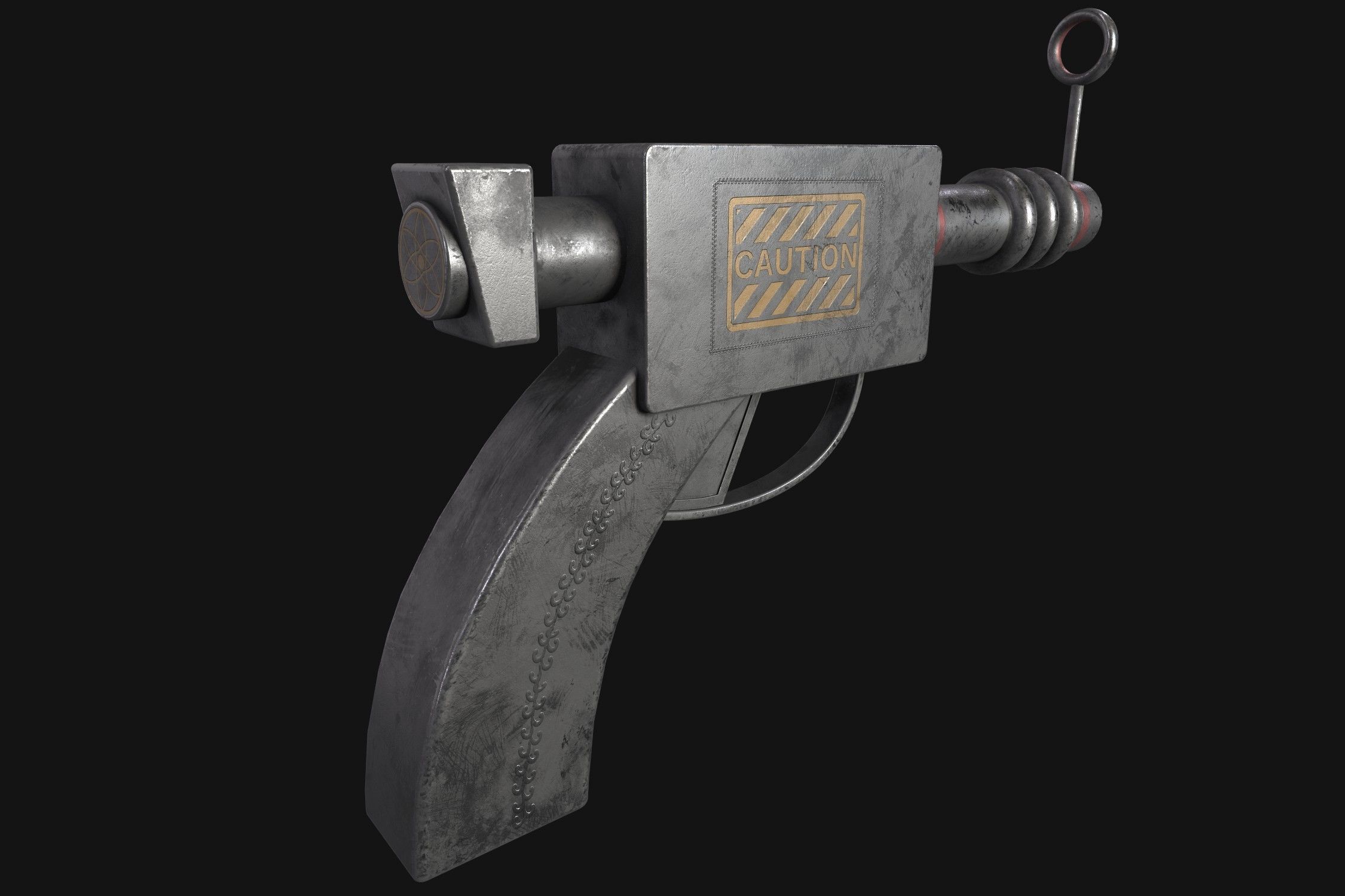 sci fi ray gun Free low-poly 3D model_13