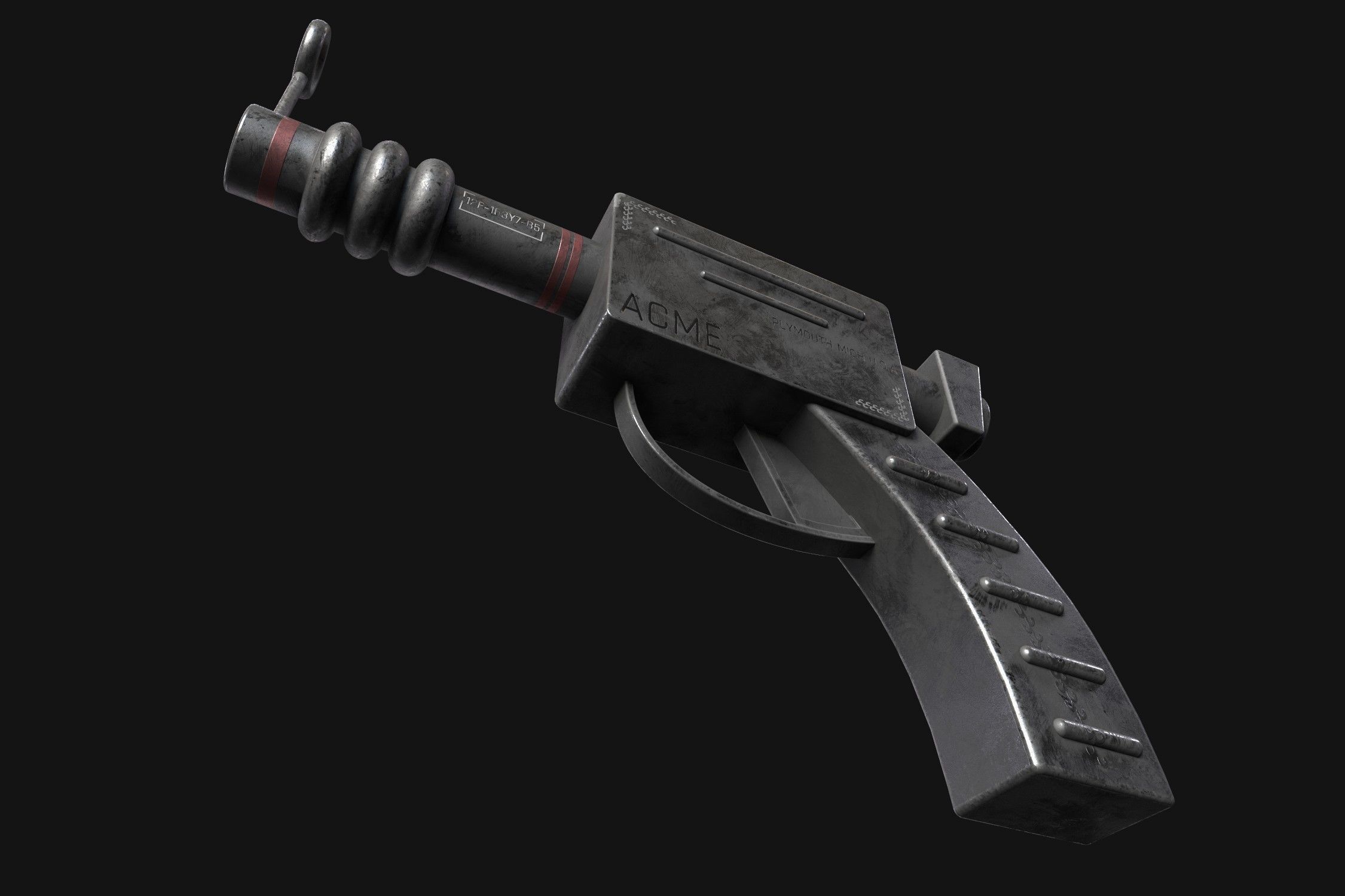 sci fi ray gun Free low-poly 3D model_17