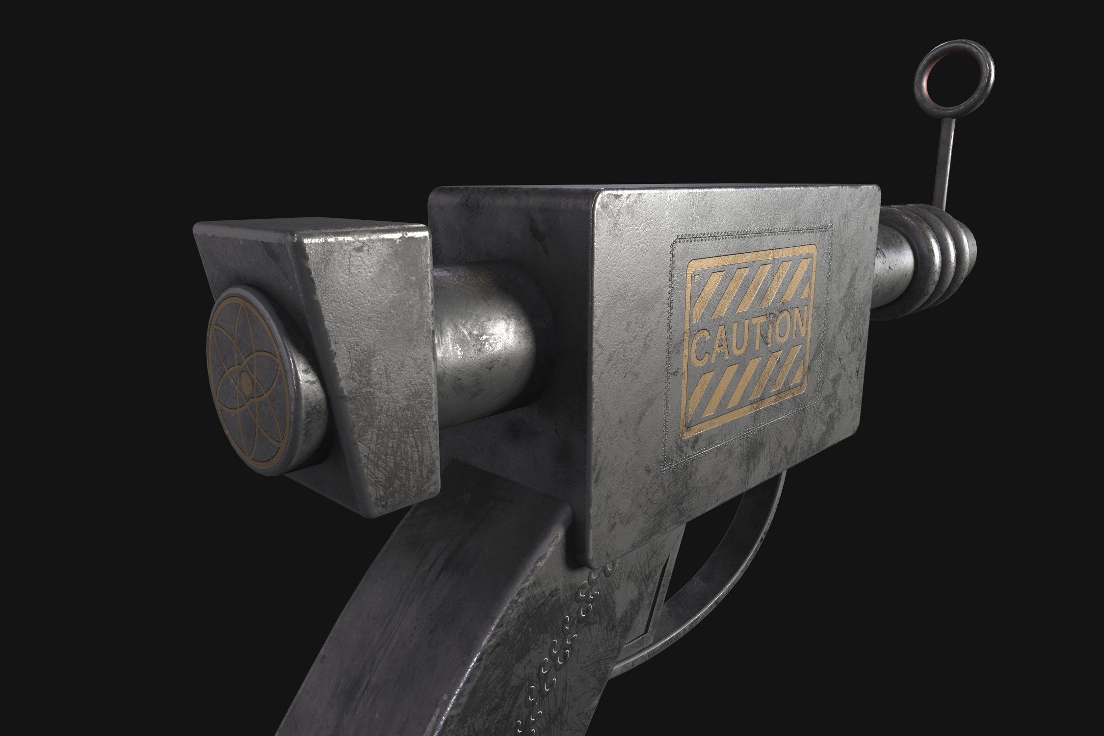 sci fi ray gun Free low-poly 3D model_12