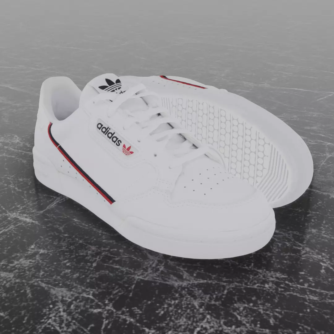 Adidas 3D Shoes - White - Ortholite Series Low-poly 3D model