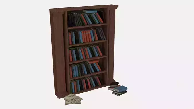 Old shelf with books 2