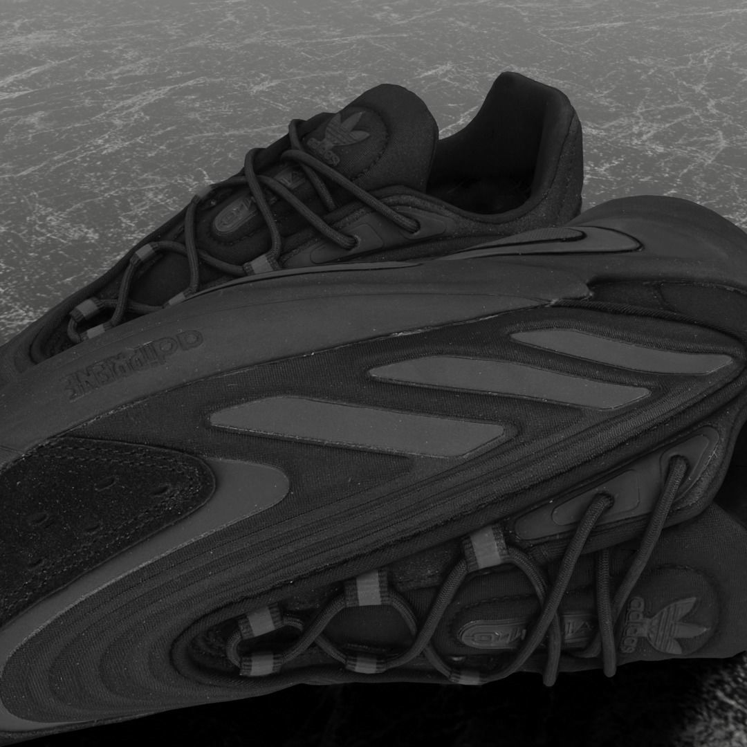 ADIDAS OZWEEGO 3D SHOES - ADIPRENE SERIES - ABSOLUTE BLACK Low-poly 3D model_9