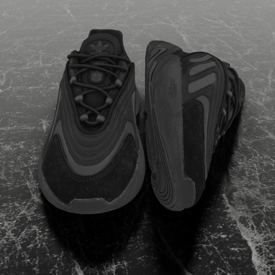 ADIDAS OZWEEGO 3D SHOES - ADIPRENE SERIES - ABSOLUTE BLACK Low-poly 3D model_7