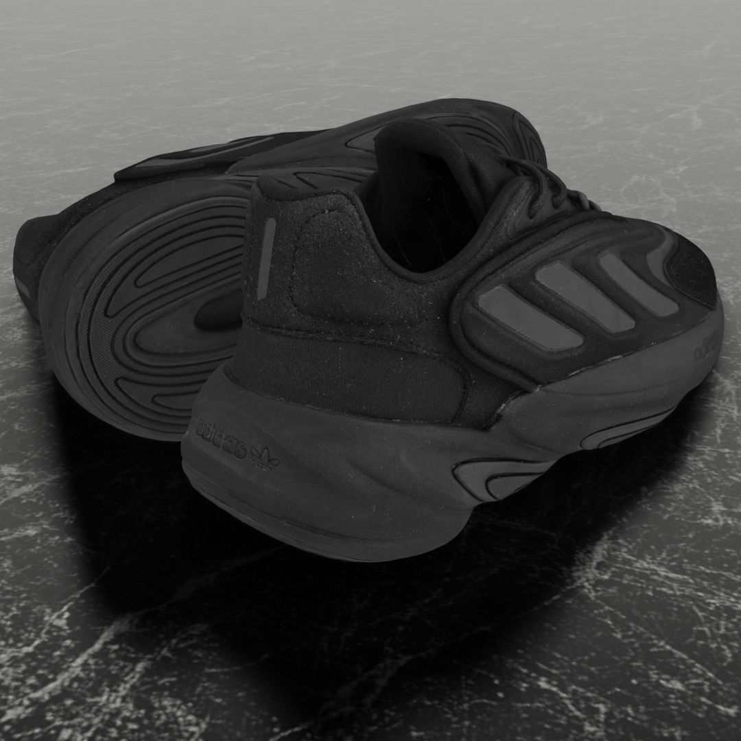 ADIDAS OZWEEGO 3D SHOES - ADIPRENE SERIES - ABSOLUTE BLACK Low-poly 3D model_3
