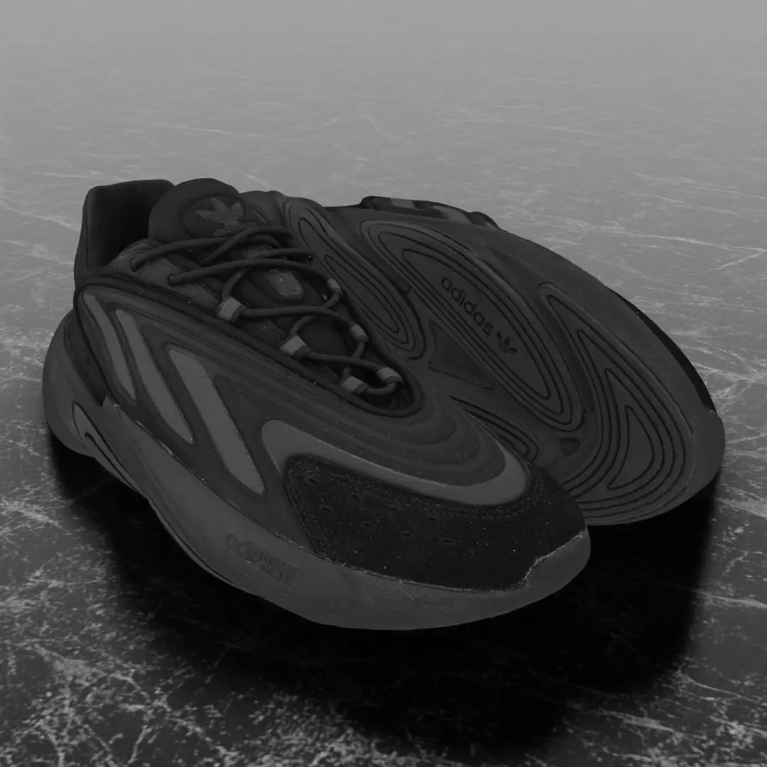 ADIDAS OZWEEGO 3D SHOES - ADIPRENE SERIES - ABSOLUTE BLACK Low-poly 3D model_0