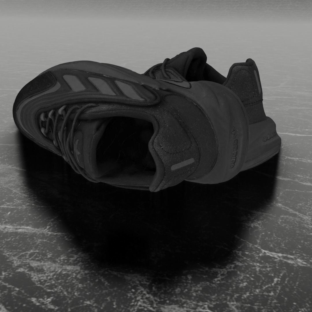 ADIDAS OZWEEGO 3D SHOES - ADIPRENE SERIES - ABSOLUTE BLACK Low-poly 3D model_4