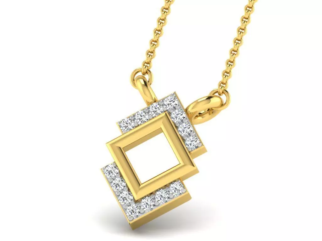 diamonds pendant 3D print model_0