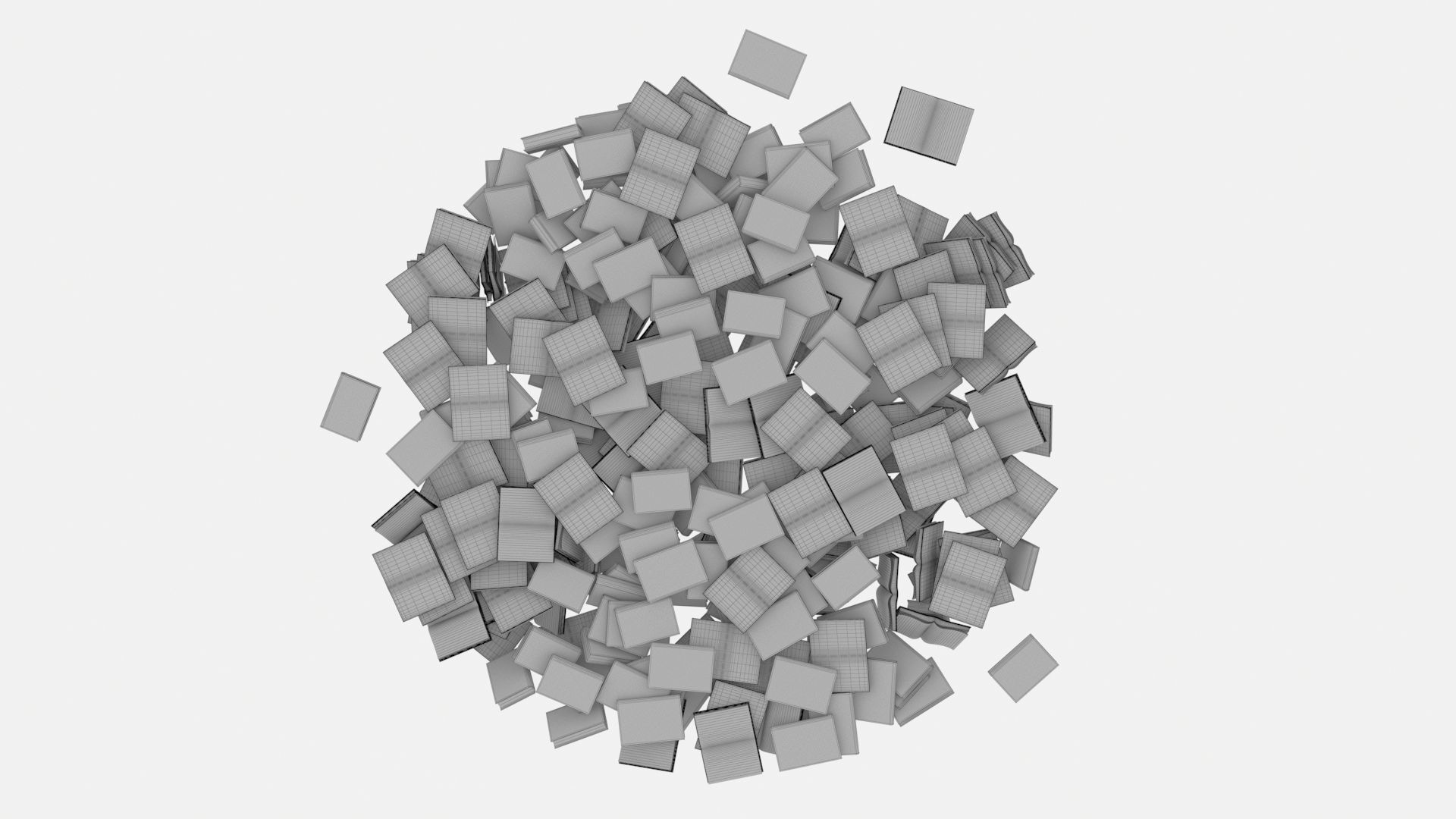 Old Book Pile Big 3D model_15