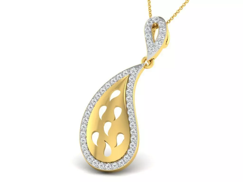 diamonds pendant 3D print model_0