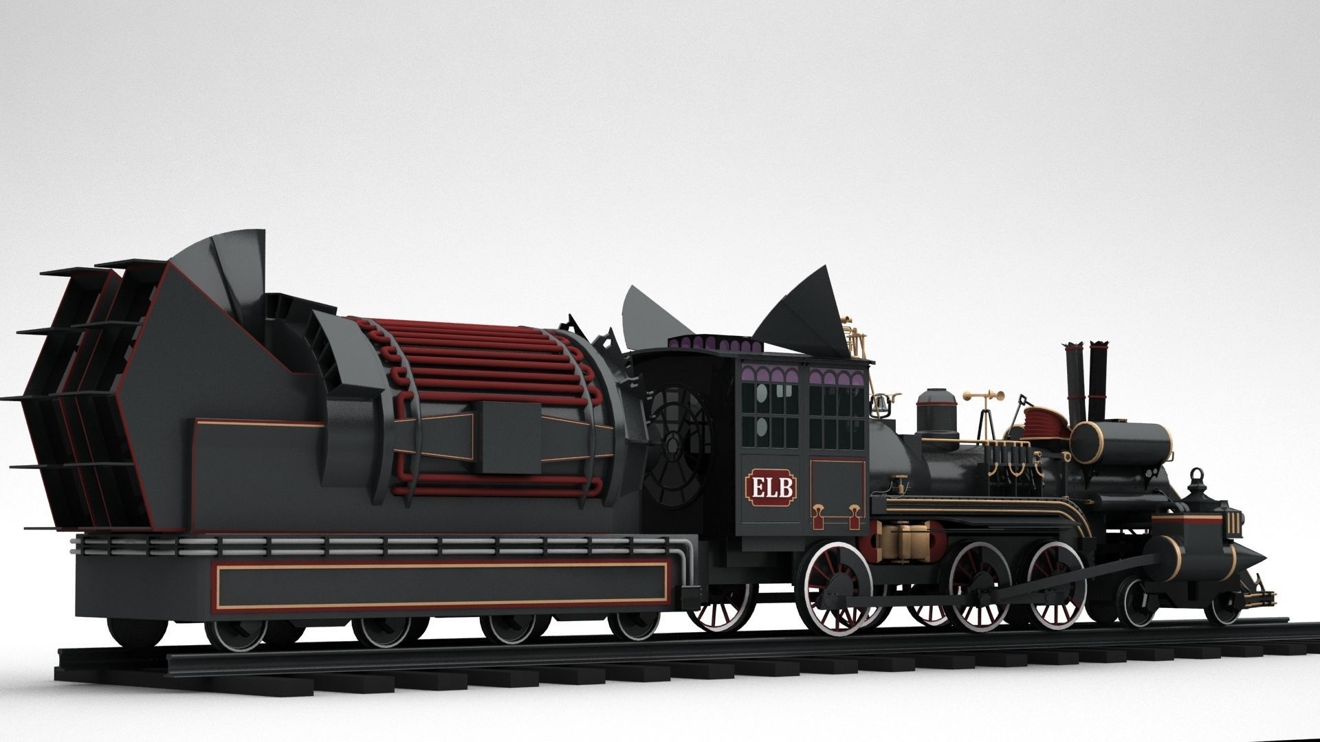 Jules Verne Time Train 3D model_5