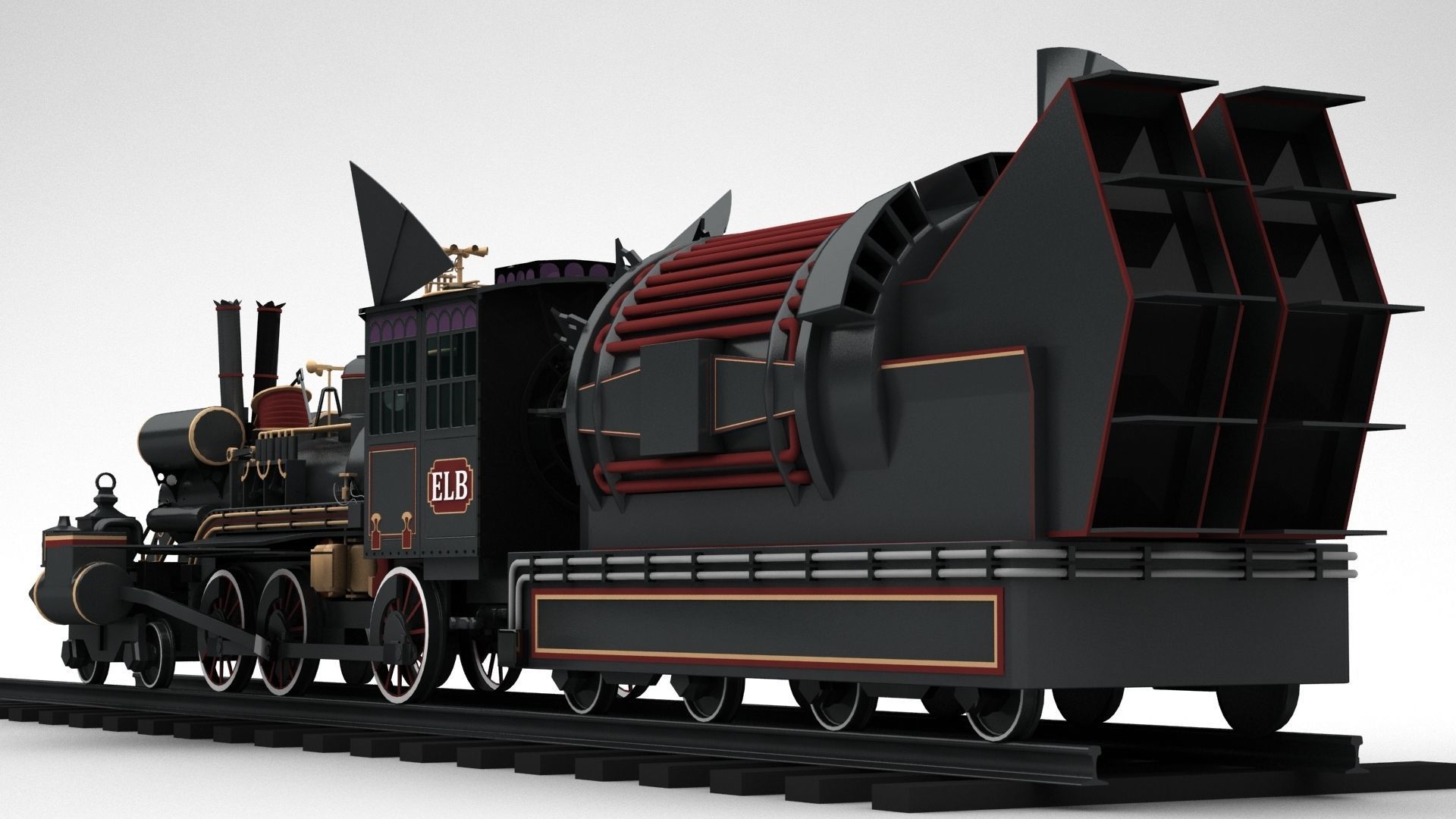 Jules Verne Time Train 3D model_3