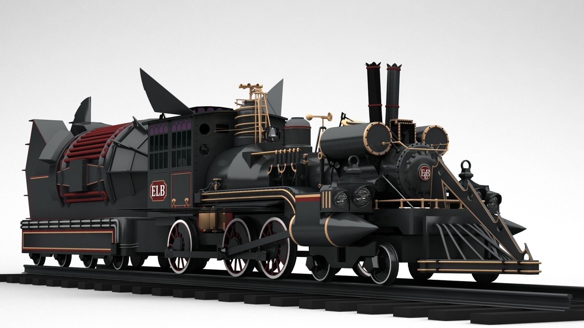 Jules Verne Time Train 3D model_7