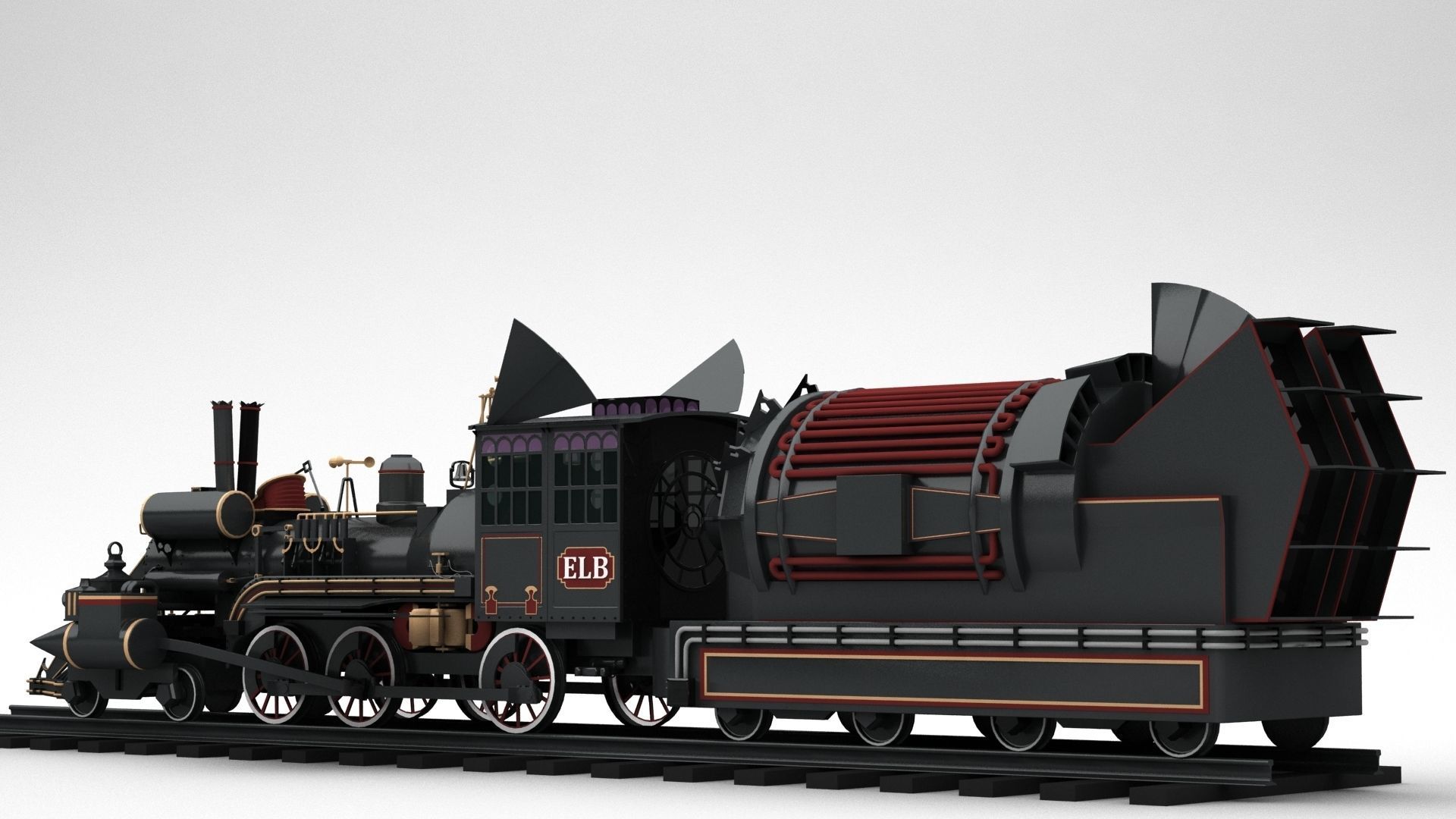Jules Verne Time Train 3D model_2