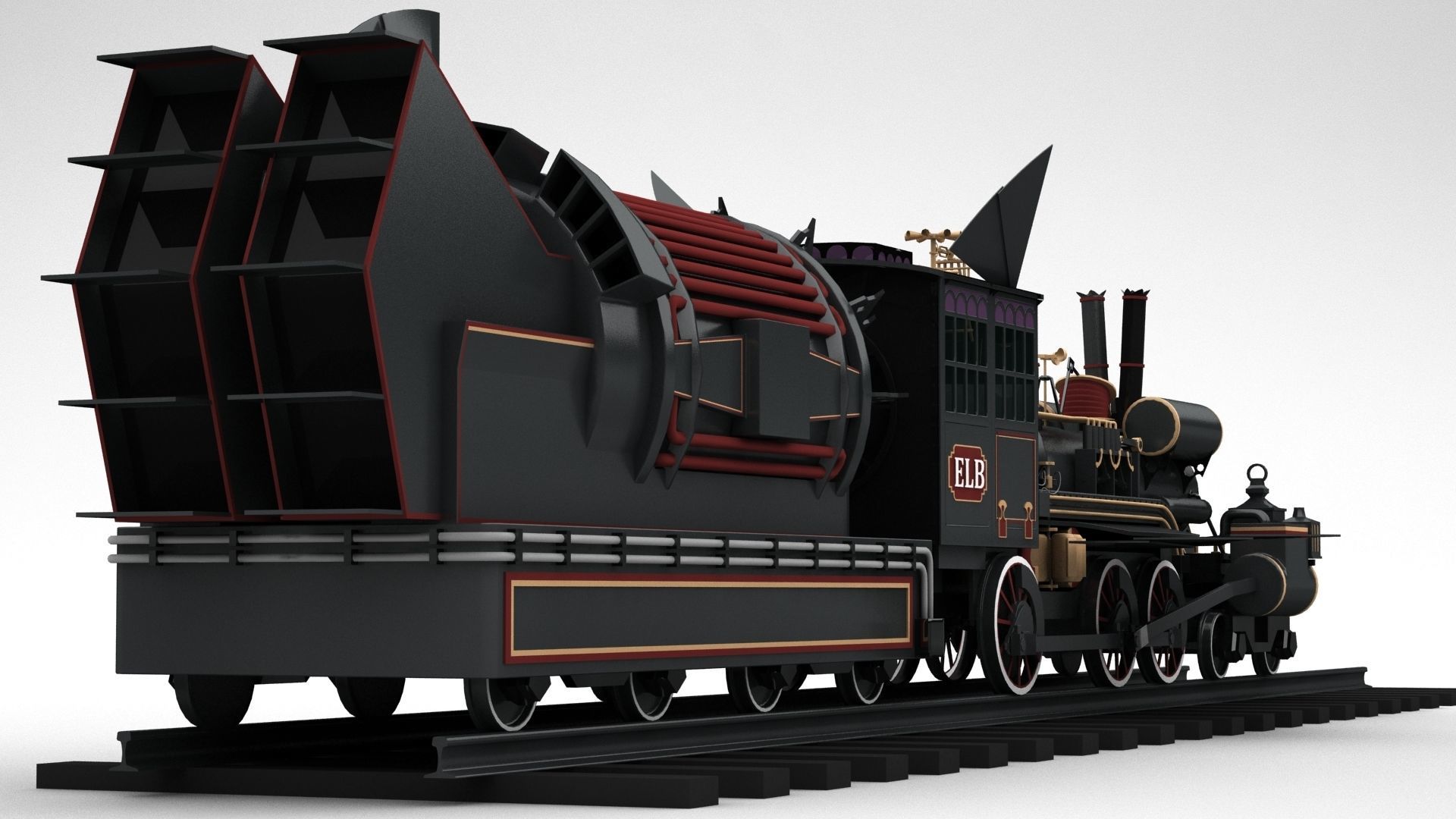 Jules Verne Time Train 3D model_4