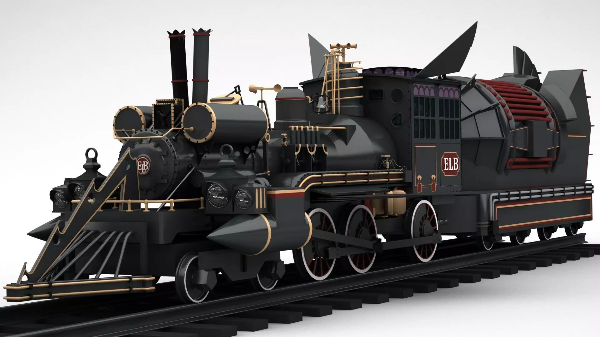 Jules Verne Time Train 3D model_0