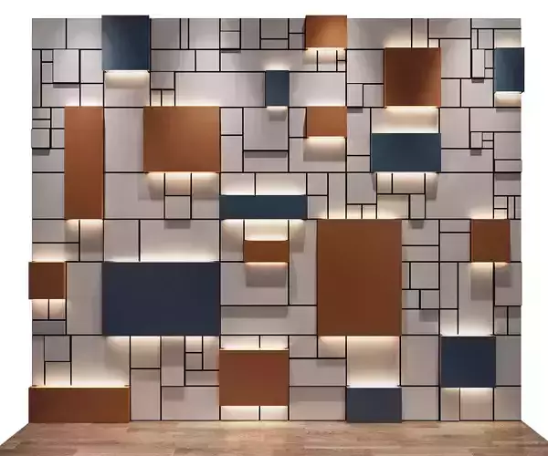 Wall Panel 3D Model P2