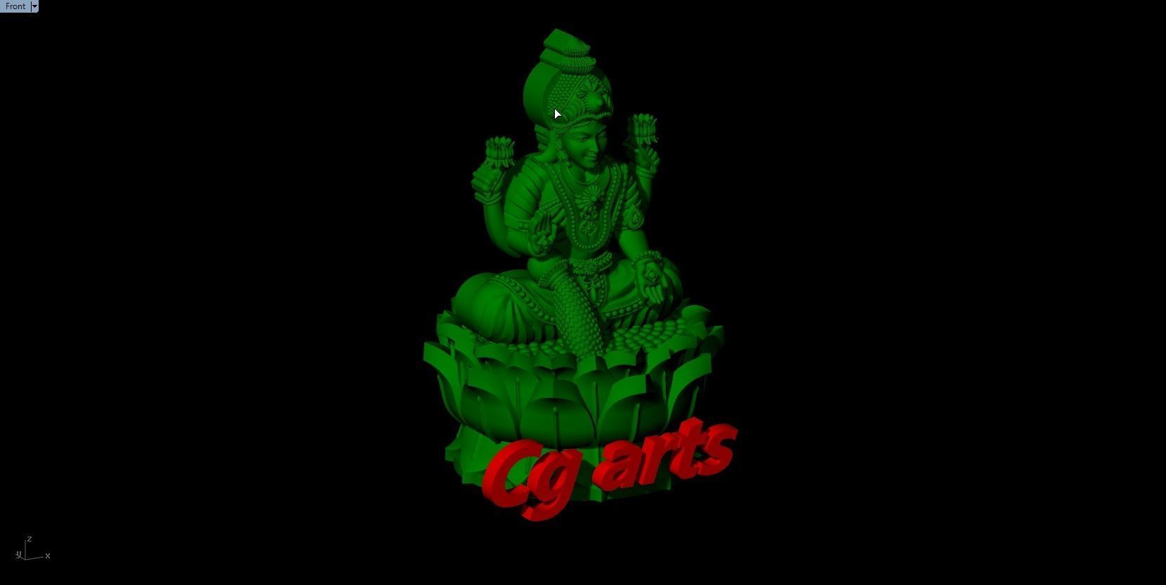 Laxmi Jee idol  3D print model_4