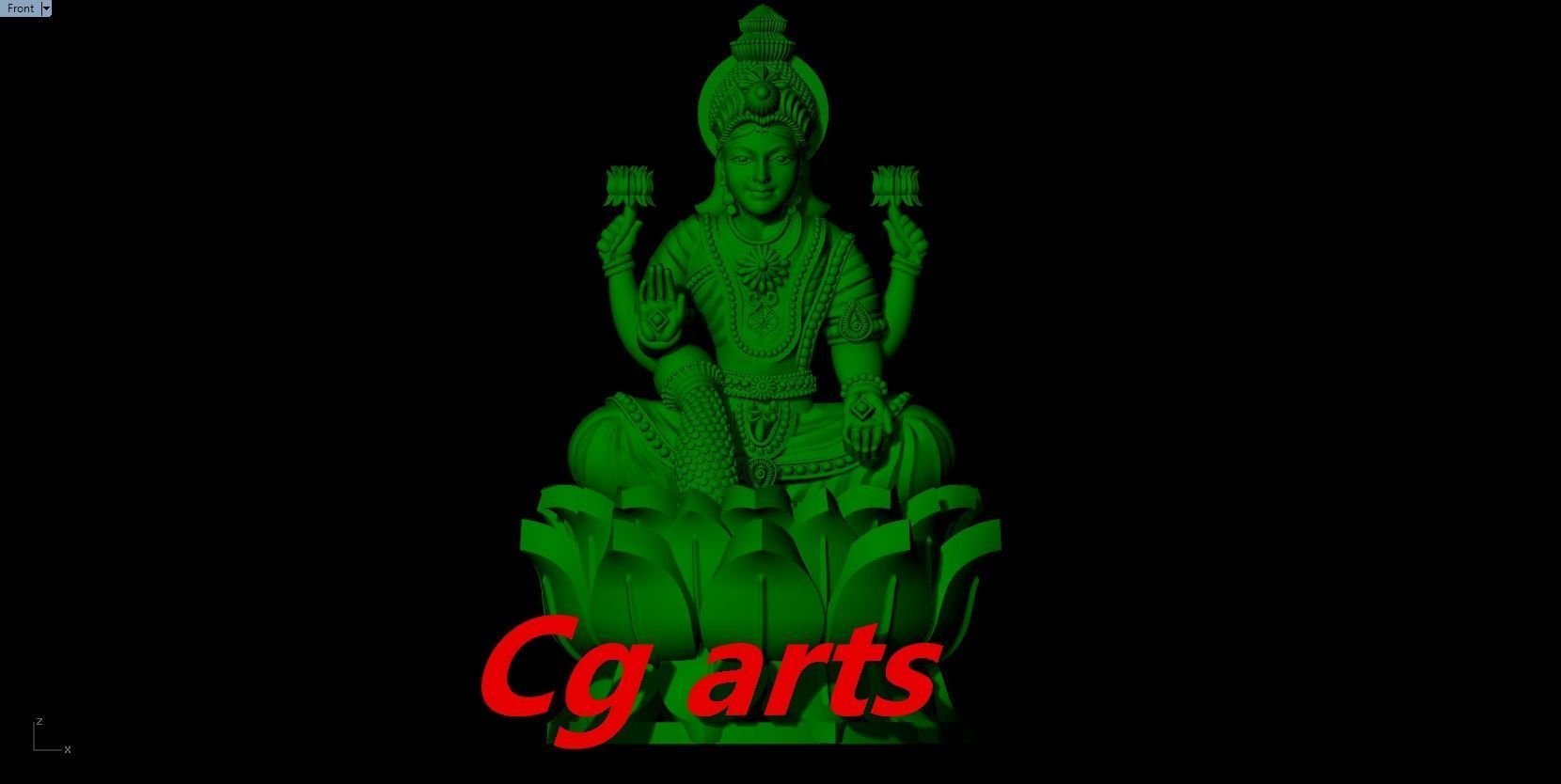 Laxmi Jee idol  3D print model_1