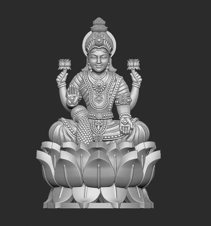 Laxmi Jee idol  3D print model_0