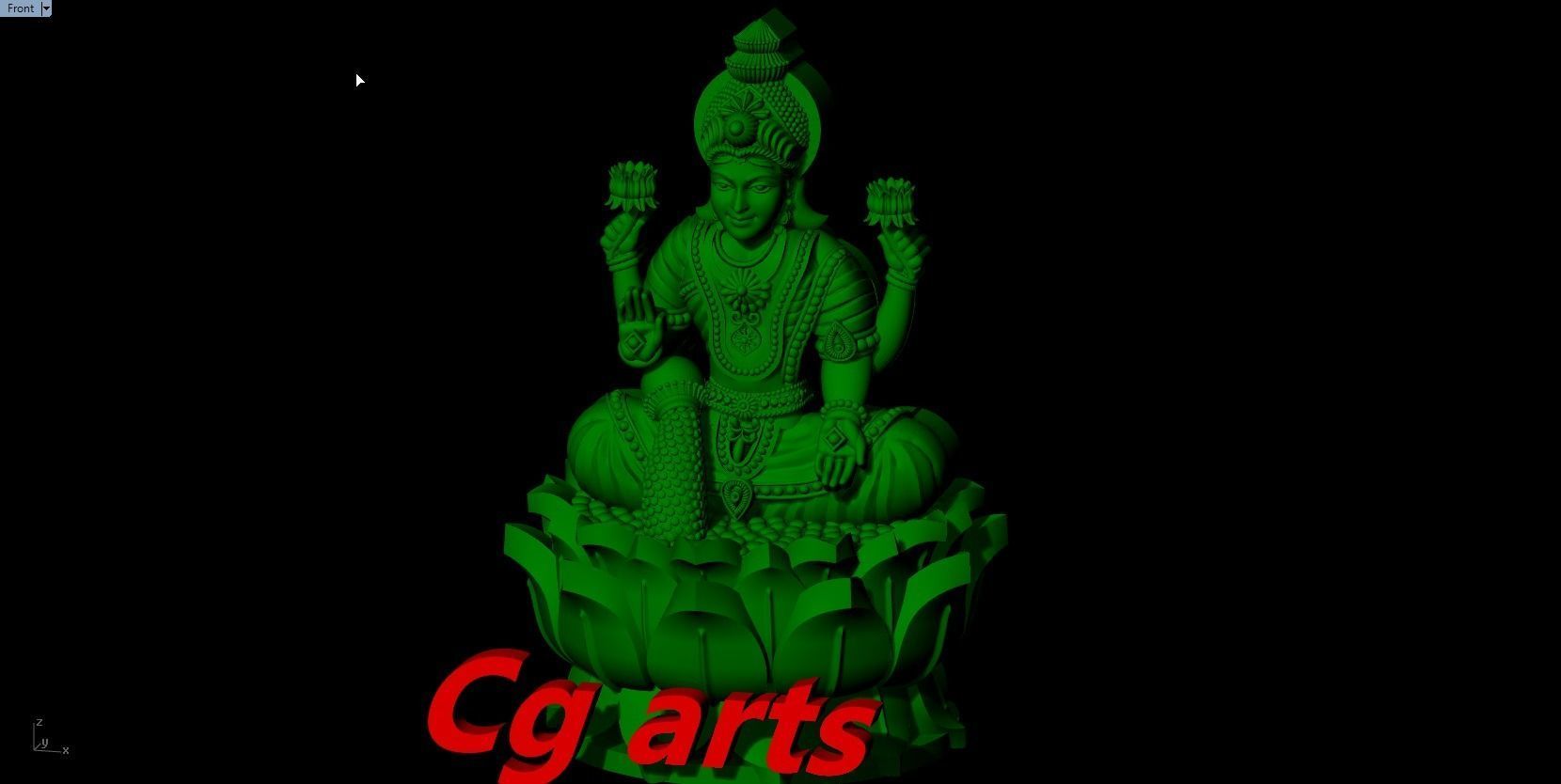 Laxmi Jee idol  3D print model_3
