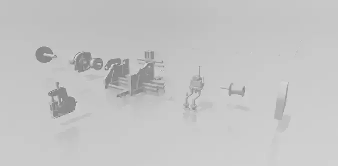 Highly detailed towing winch for tugboats 3D print model