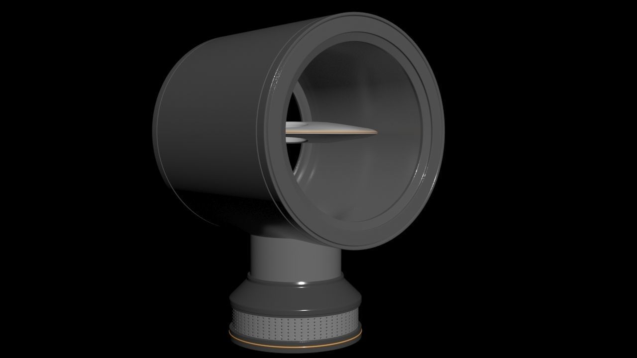 Home Wind Tunnel - Desktop Toy - Meissner Coanda Dyson - Concept 3D model_2