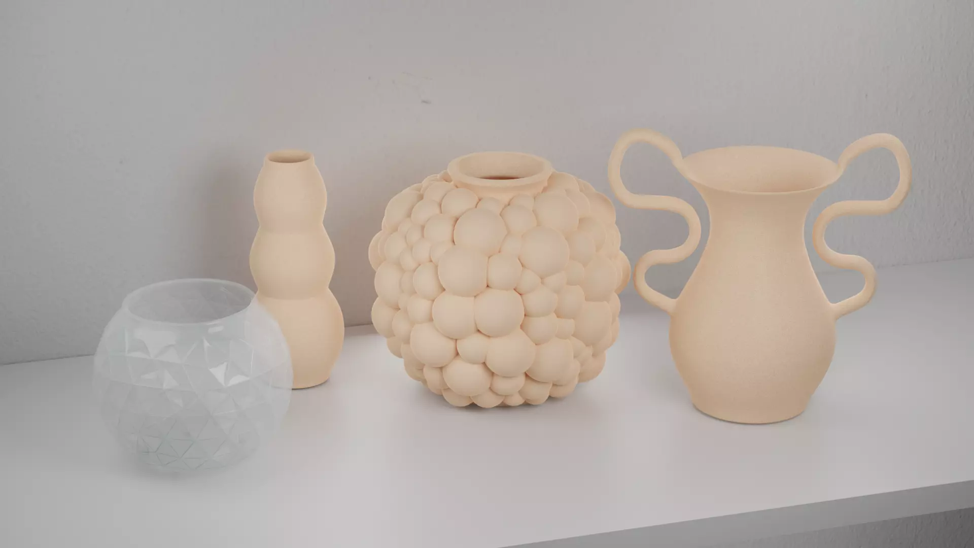Set of 3D vases for decoration Free 3D model