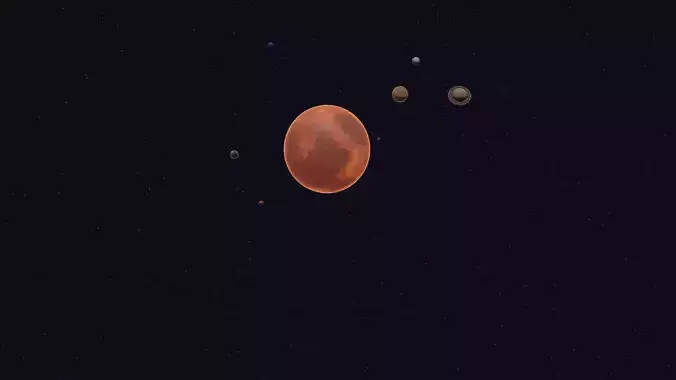 Solar System with animation 3D model Solar System with animation 3D model