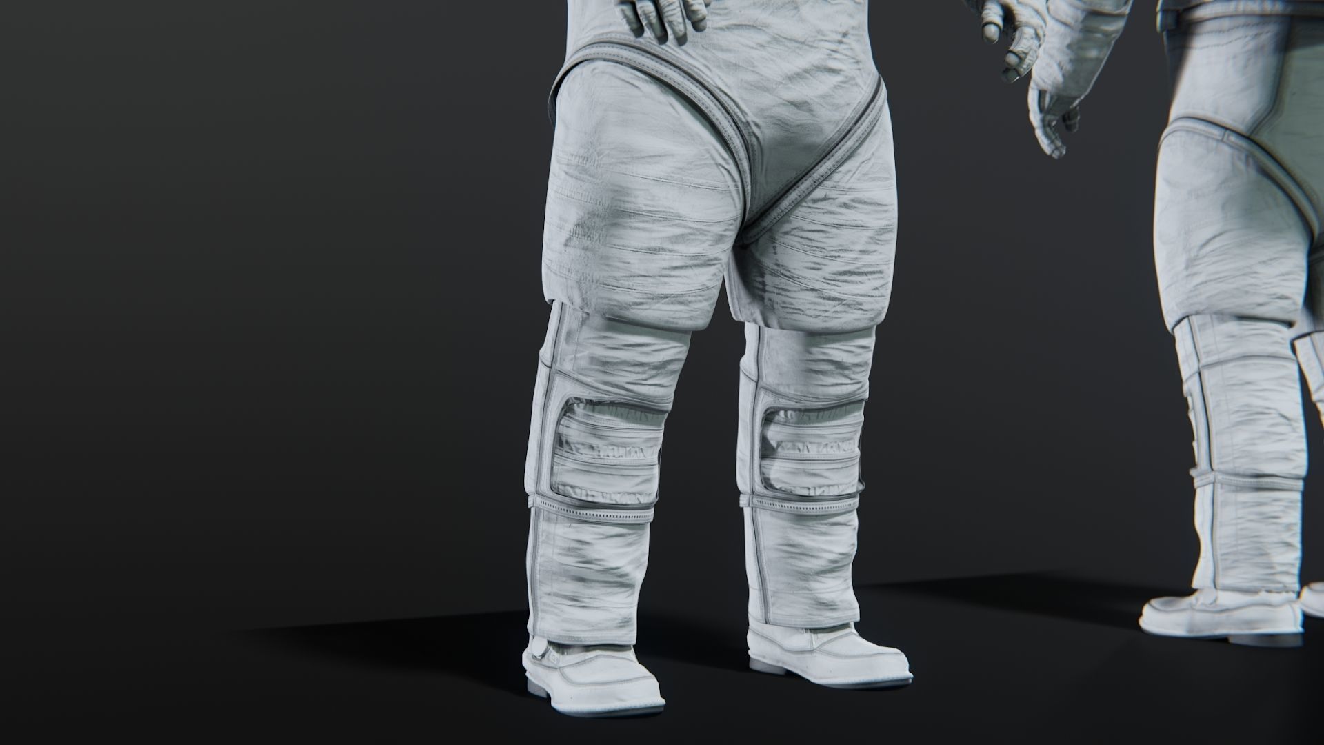 Axiom AxEMU Spacesuit White Rigged Low-poly 3D model_11