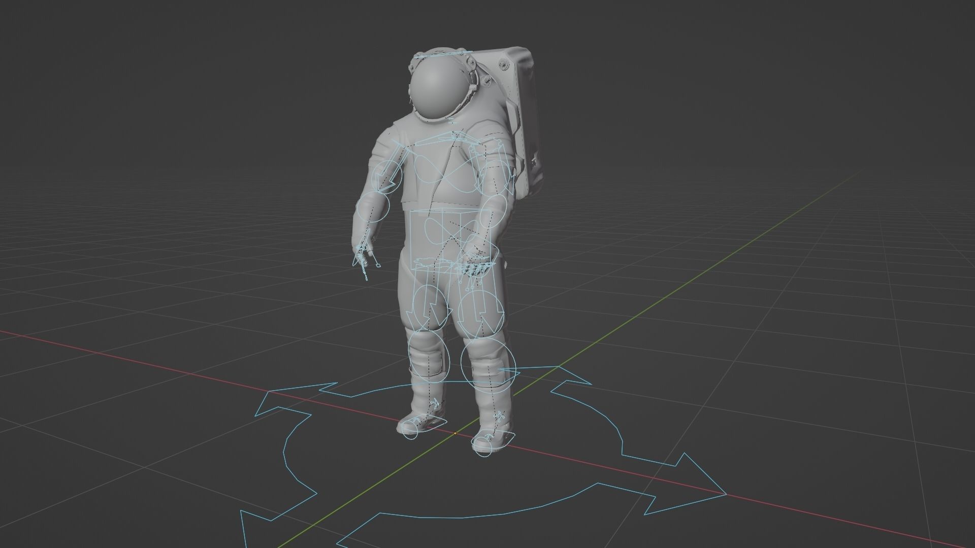 Axiom AxEMU Spacesuit White Rigged Low-poly 3D model_15