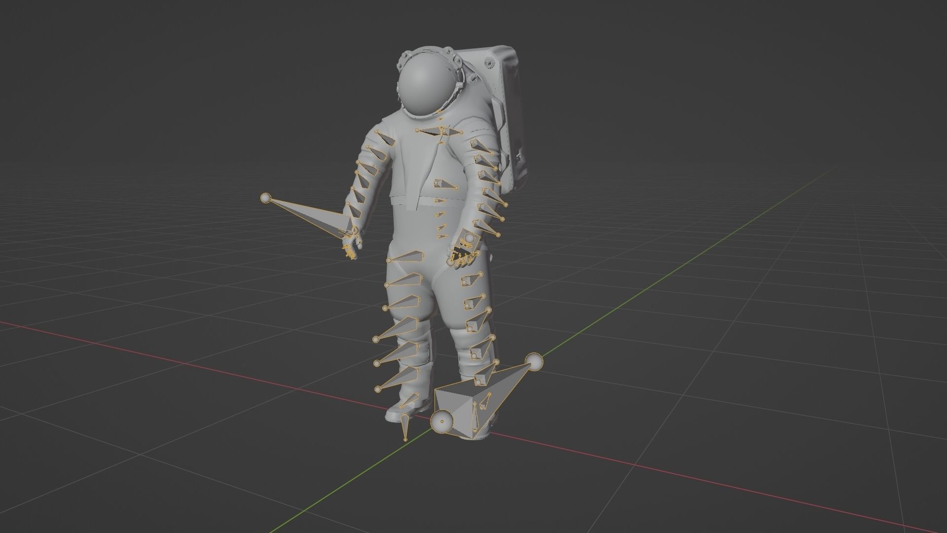 Axiom AxEMU Spacesuit White Rigged Low-poly 3D model_18