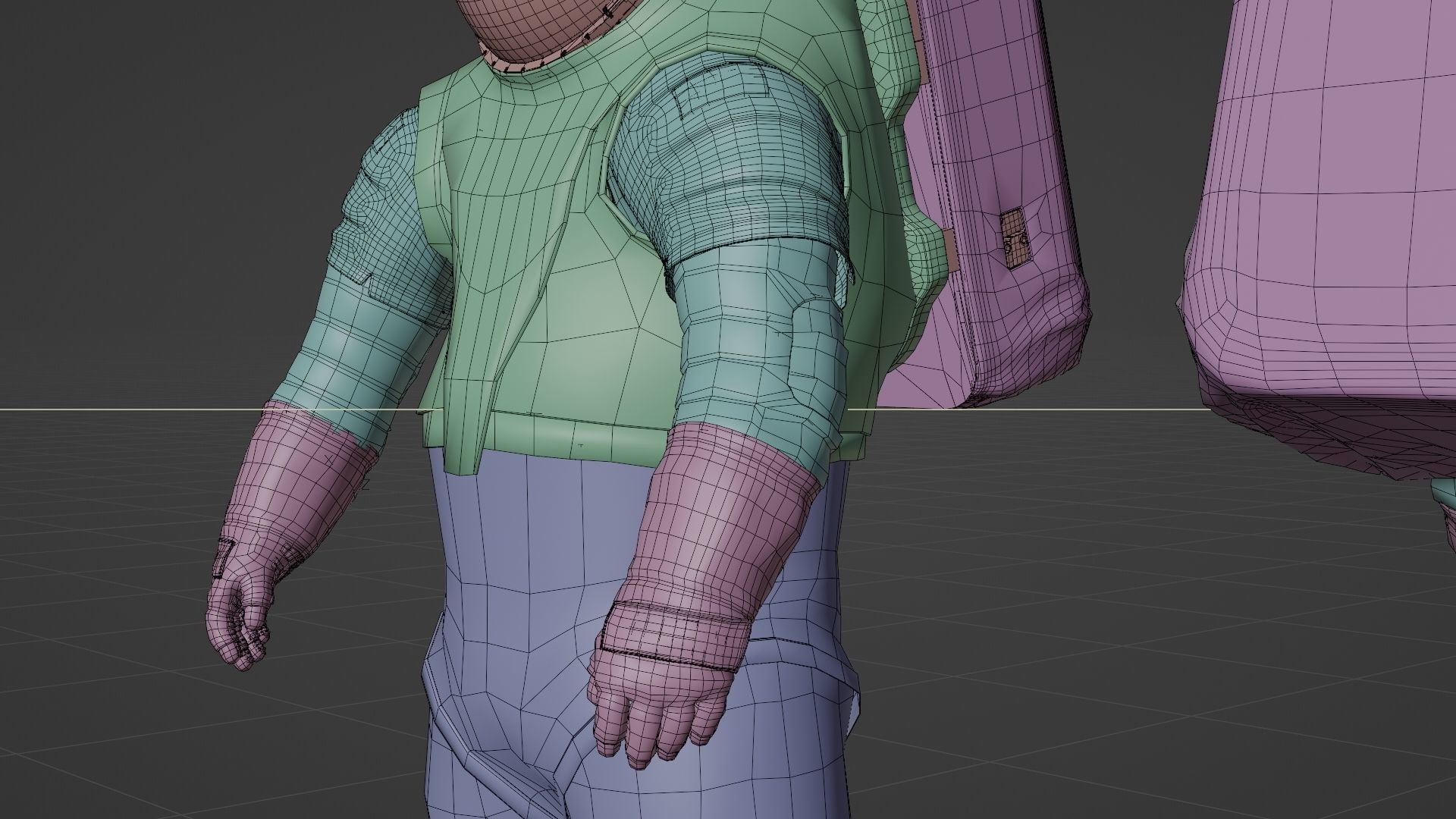 Axiom AxEMU Spacesuit White Rigged Low-poly 3D model_22