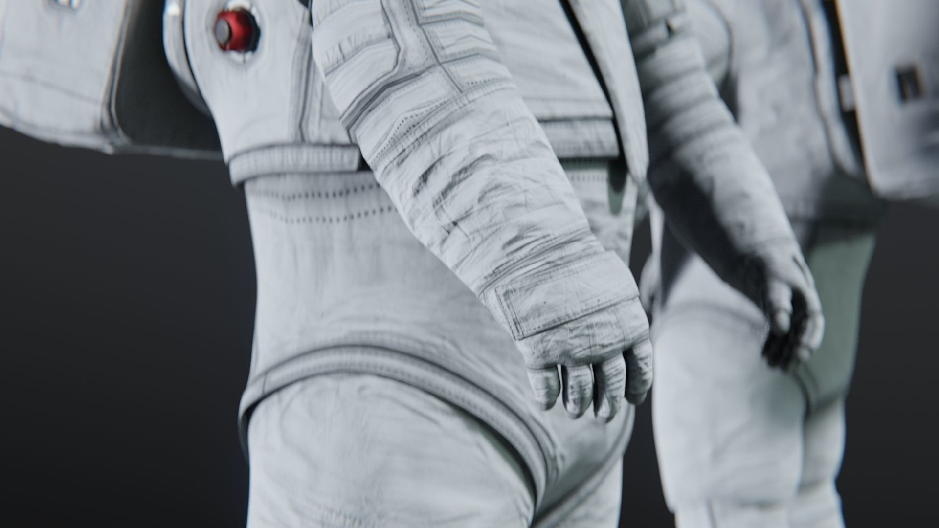 Axiom AxEMU Spacesuit White Rigged Low-poly 3D model_13