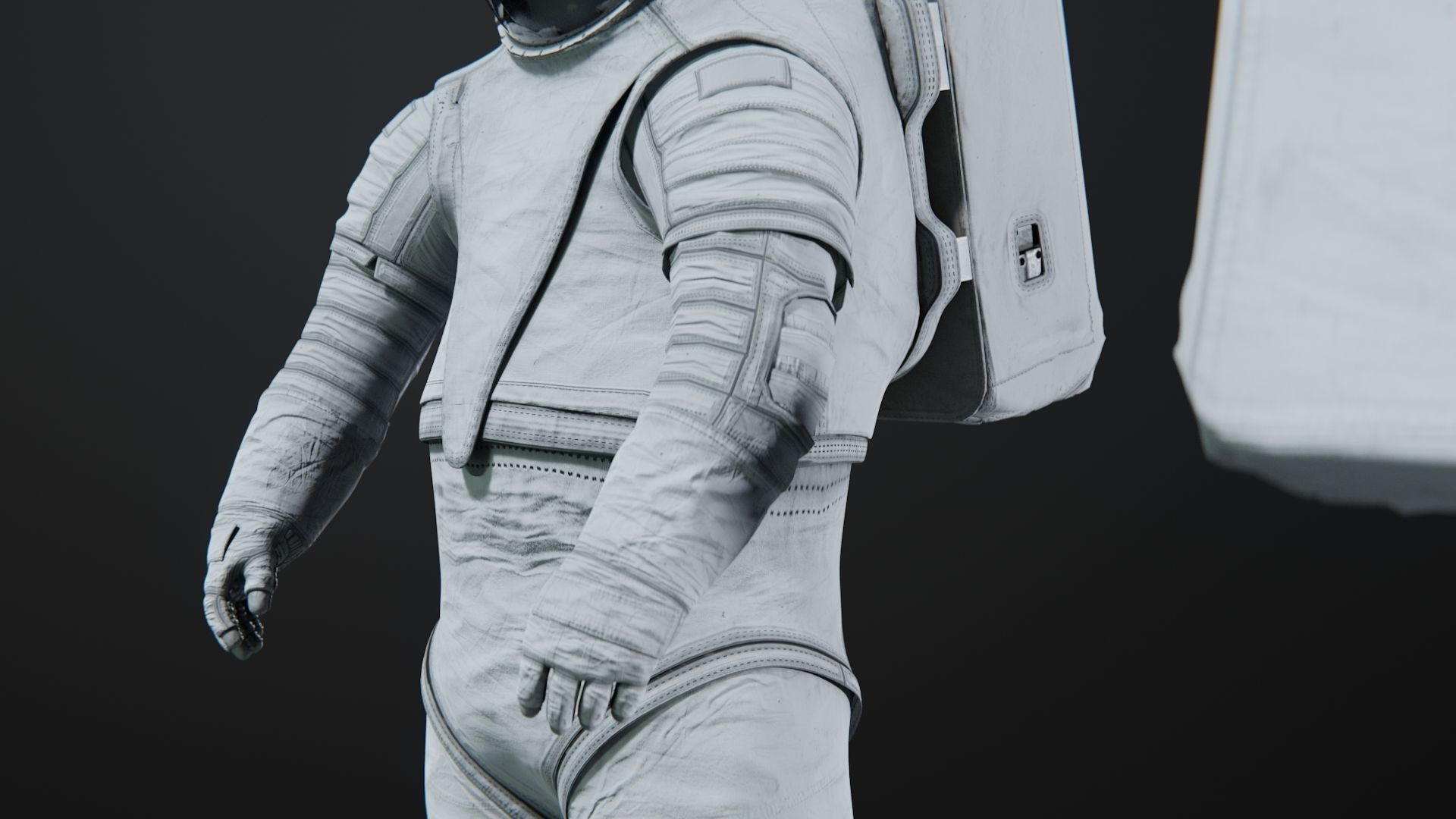 Axiom AxEMU Spacesuit White Rigged Low-poly 3D model_8