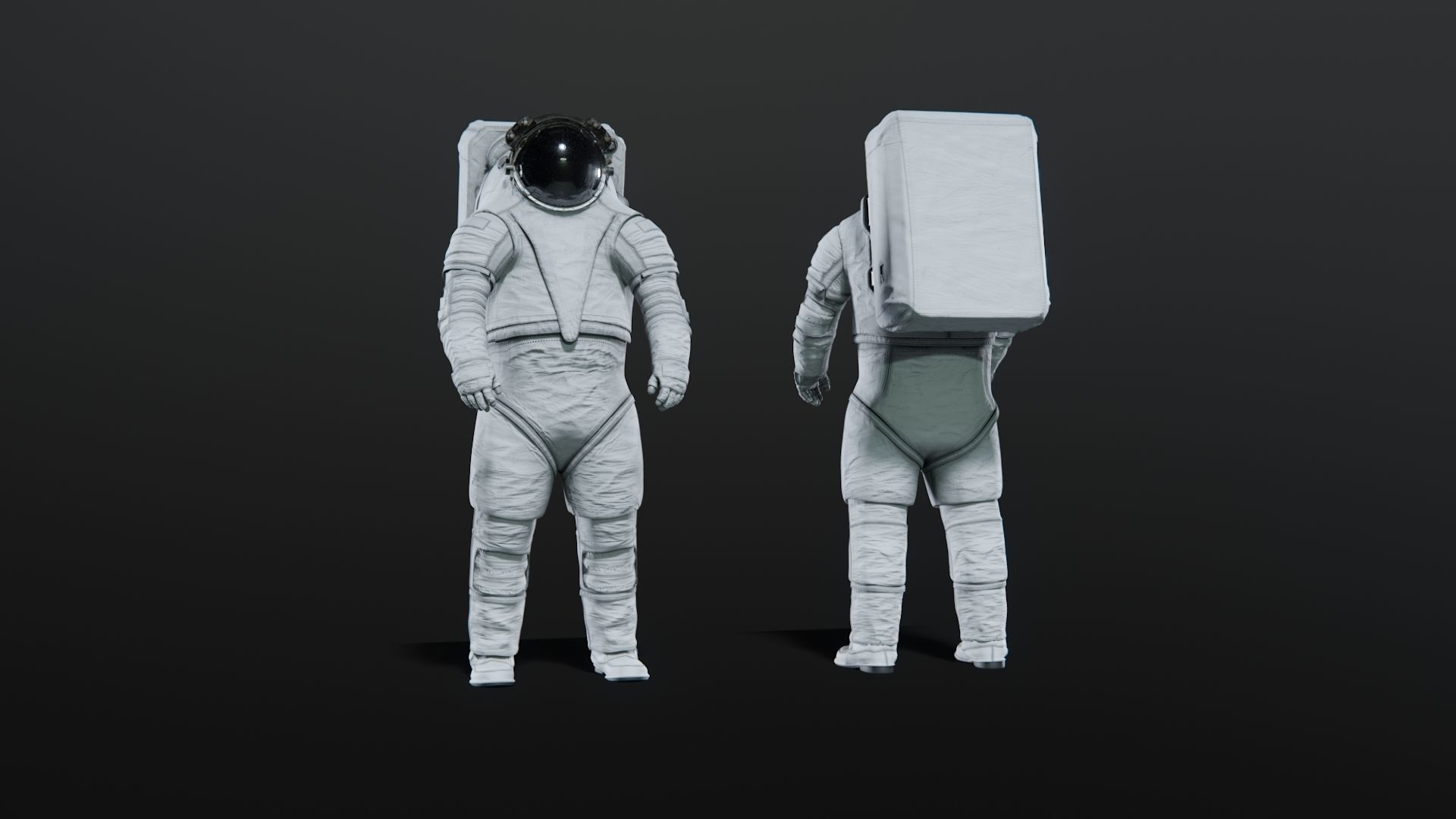 Axiom AxEMU Spacesuit White Rigged Low-poly 3D model_4
