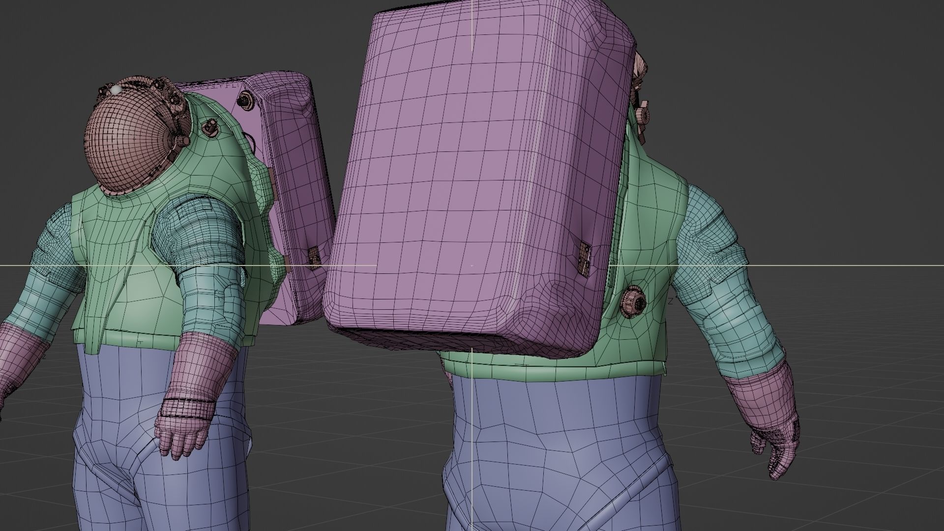 Axiom AxEMU Spacesuit White Rigged Low-poly 3D model_28