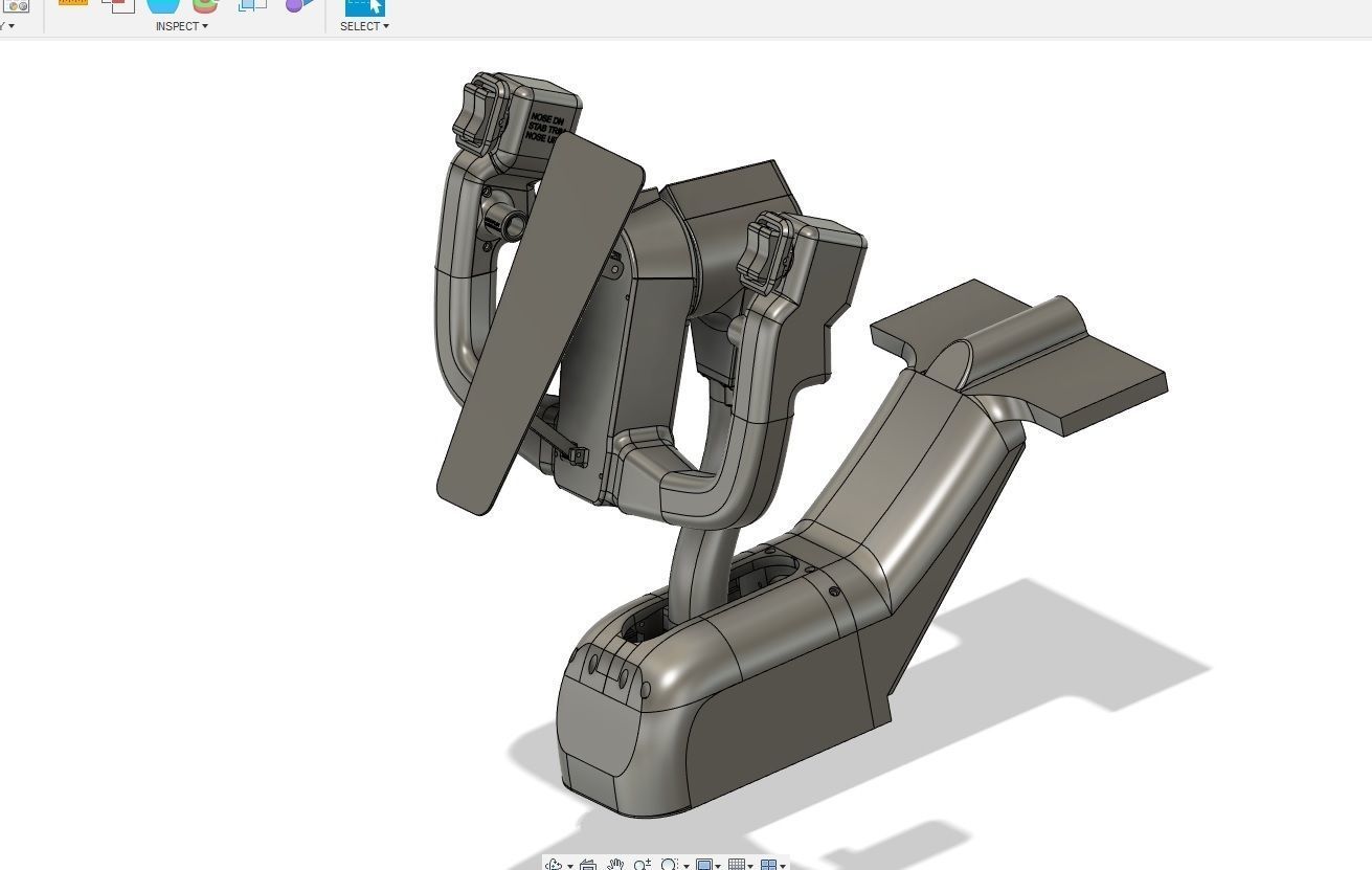Flight SIM 3D Printed Yoke Kit Joystick Hall Sensors Version 3D print model_3