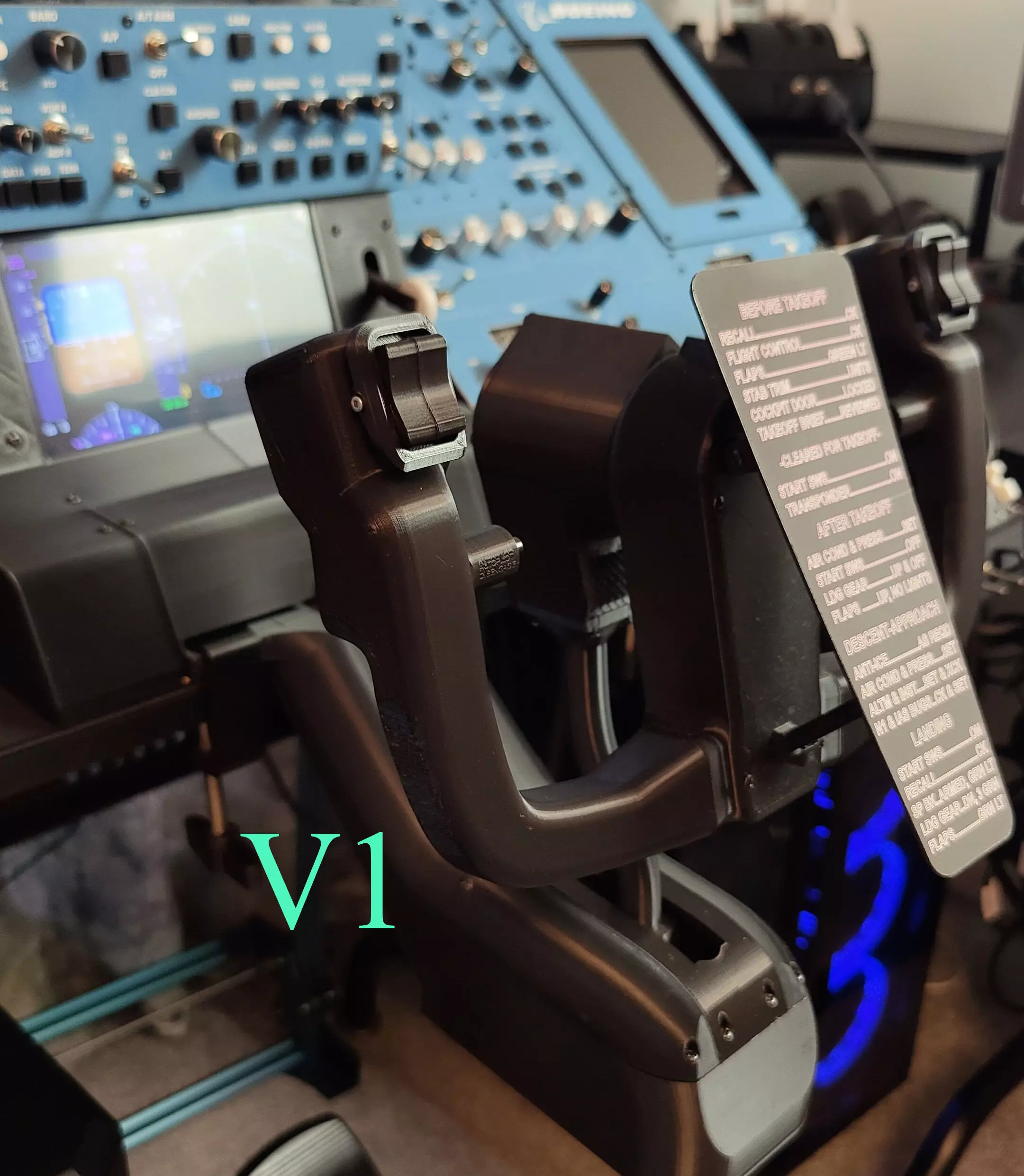 Flight SIM 3D Printed Yoke Kit Joystick Hall Sensors Version 3D print model_0