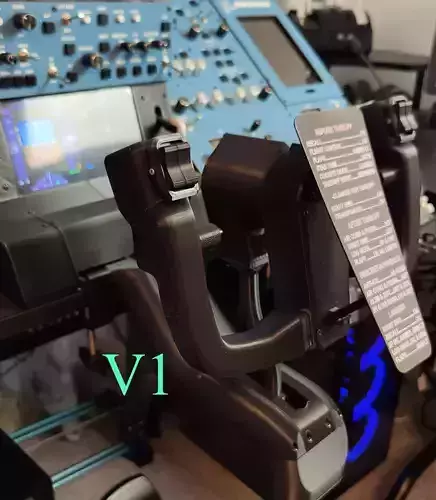 Flight SIM 3D Printed Yoke Kit Joystick Hall Sensors Version 3D print model
