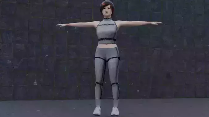 3D FEMALE MODEL RIGGED 